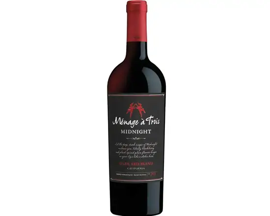 Order Menage A Trois Midnight Dark Red Blend 13.5% abv 750ml food online from Sousa Wines & Liquors store, Mountain View on bringmethat.com