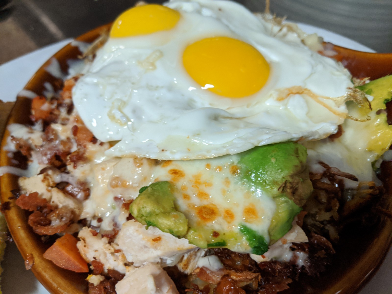Order Chicken, Avocado, Bacon and Tomato Skillet food online from Us Egg store, Tempe on bringmethat.com