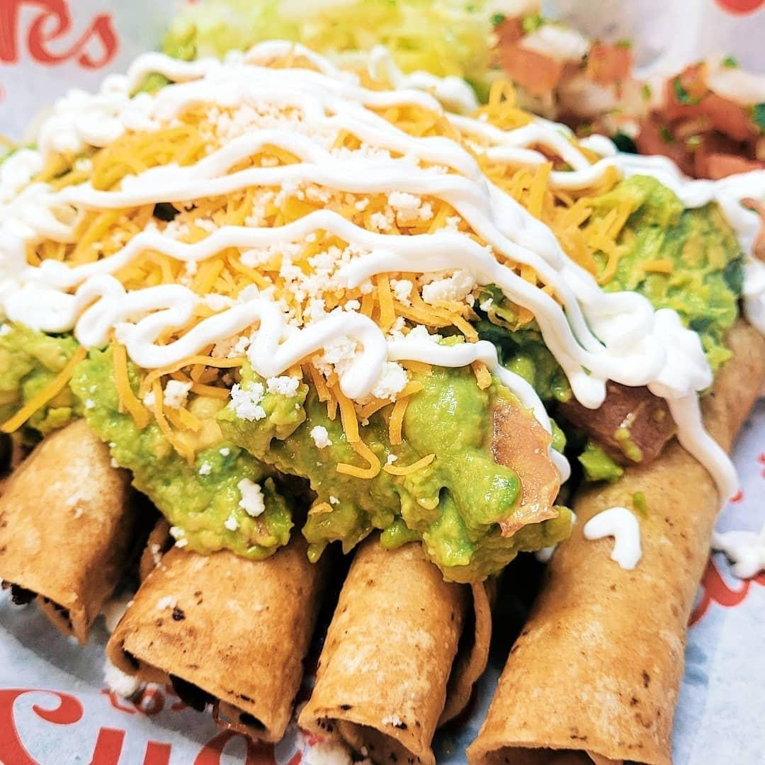 Order Loaded Rolled Taquitos  food online from Los Cuates store, Raleigh on bringmethat.com