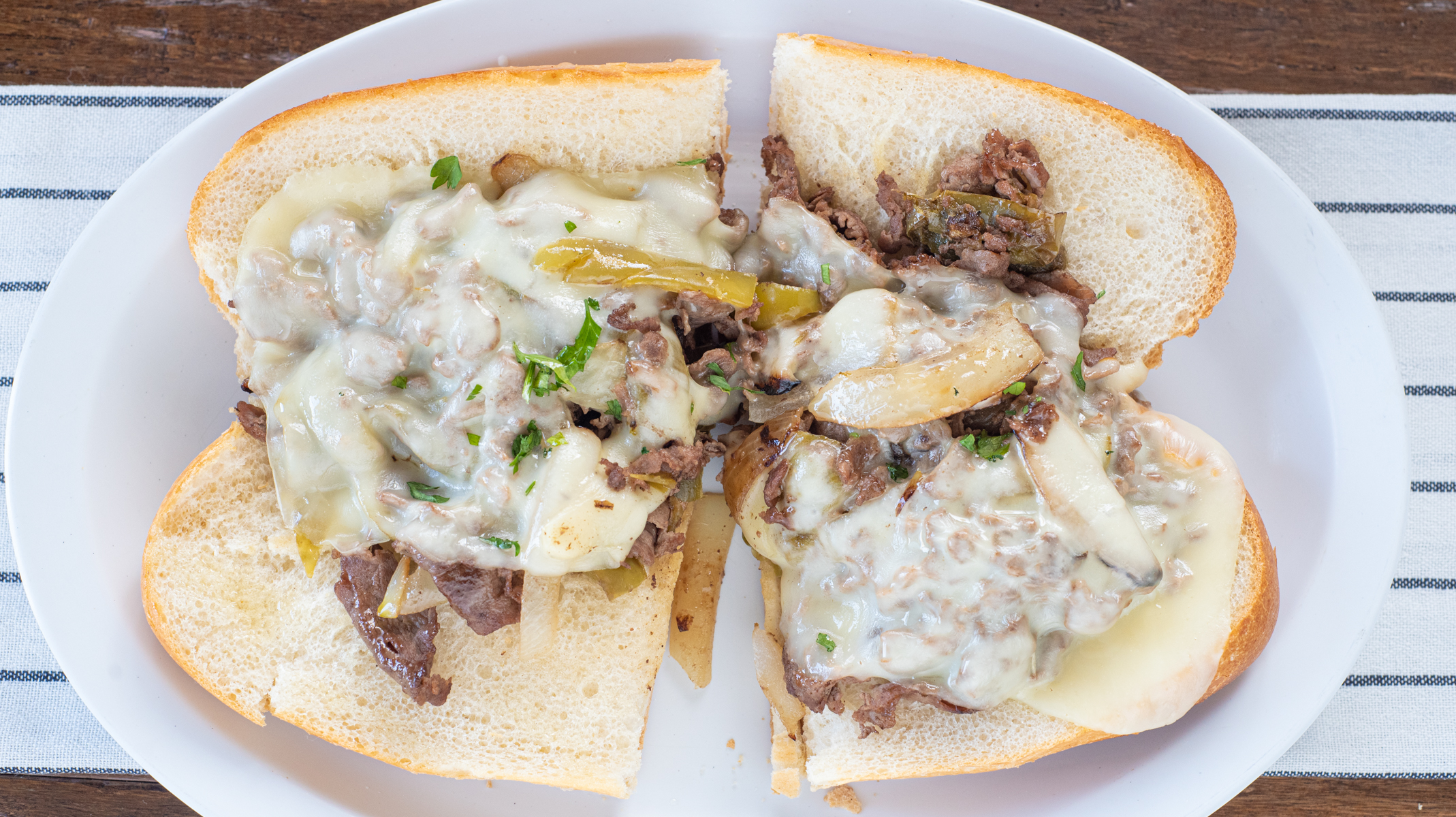 Order Philly  Cheesesteak with Mozzarella, Peppers and Onions Wedge food online from Westover Pizza store, Stamford on bringmethat.com