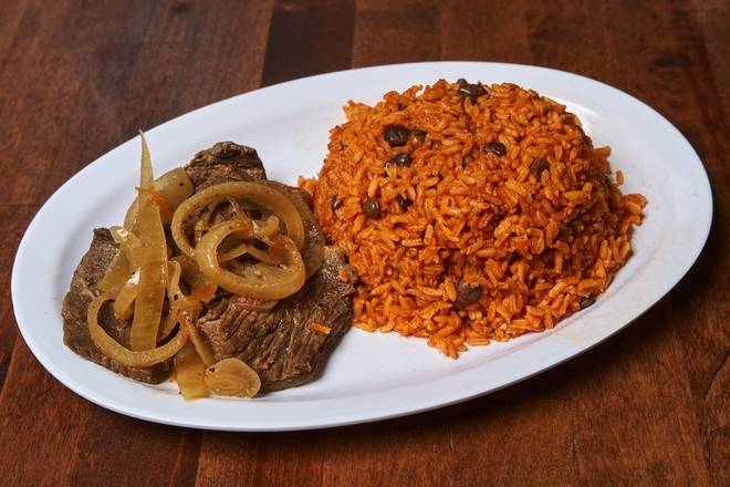 Order Steak and Onion Special (Biste Encebollado) food online from D'Family Restaurant store, Lynn on bringmethat.com