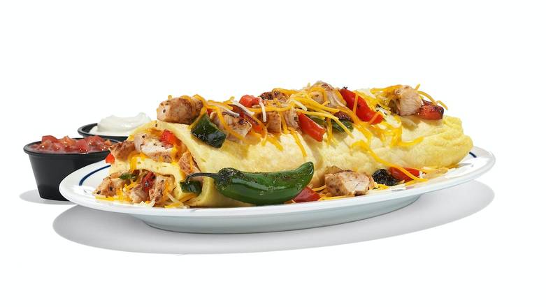 Order Chicken Fajita Omelette food online from IHOP store, San Antonio on bringmethat.com