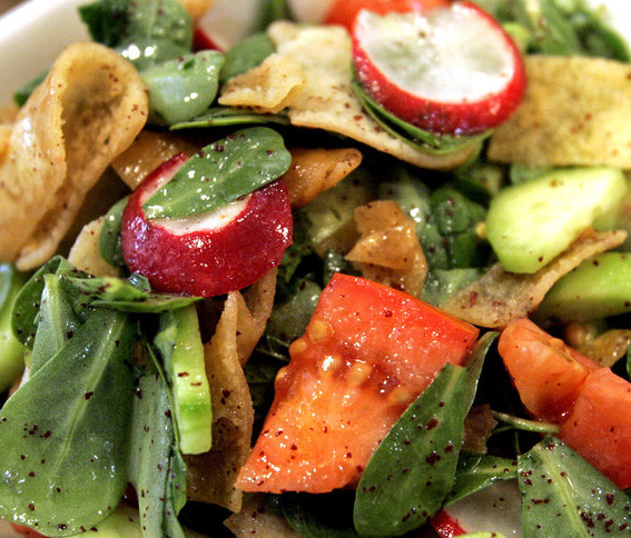 Order Fattoush Salad food online from Mantee Cafe store, Los Angeles on bringmethat.com
