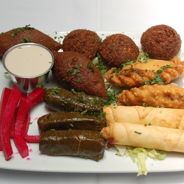 Order Micho'z Sampler Combo food online from Micho'z Fresh Lebanese Grill store, San Diego on bringmethat.com