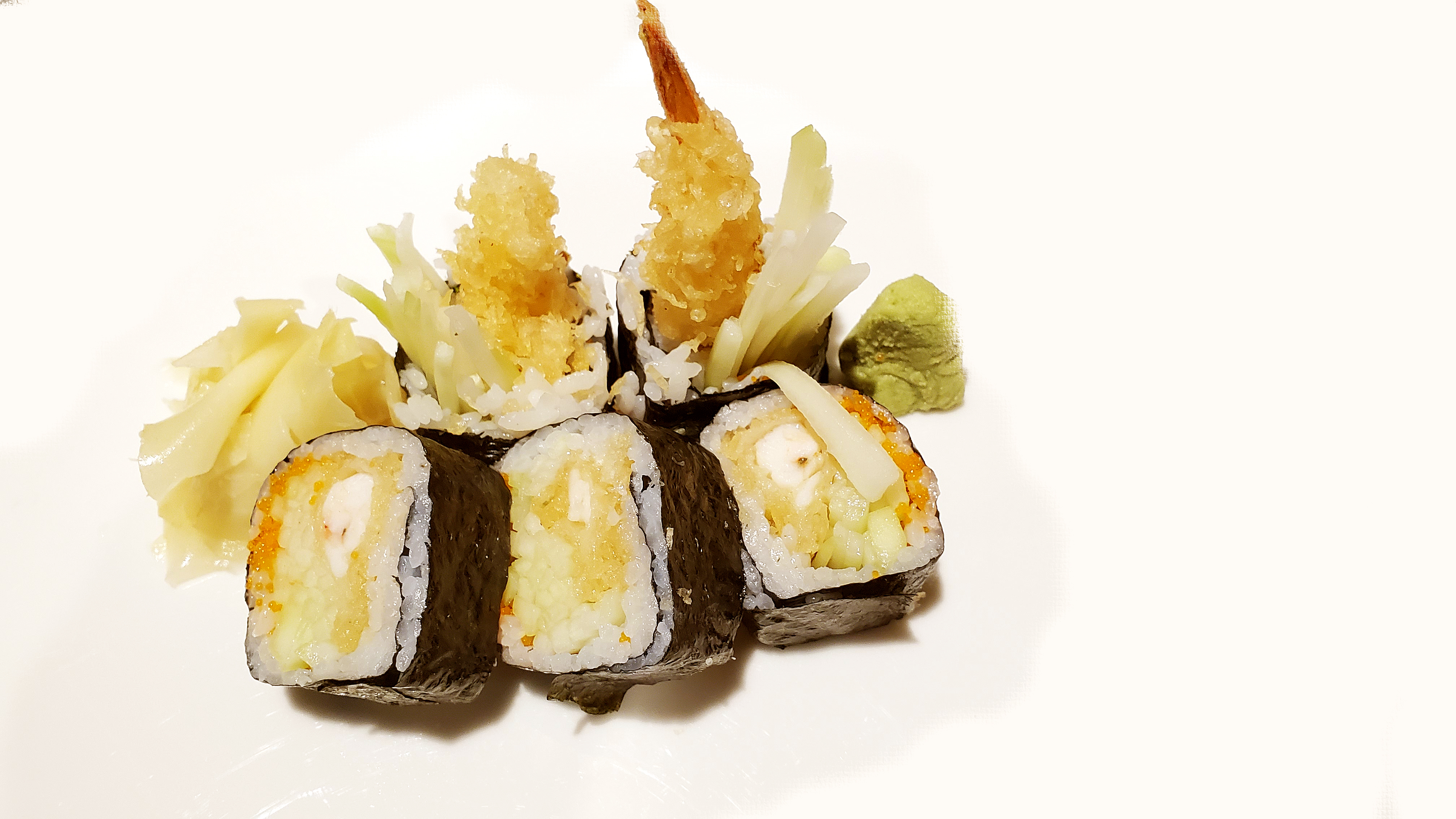 Order Shrimp Tempura Roll food online from Samurai Japanese Steak House store, Huntington on bringmethat.com