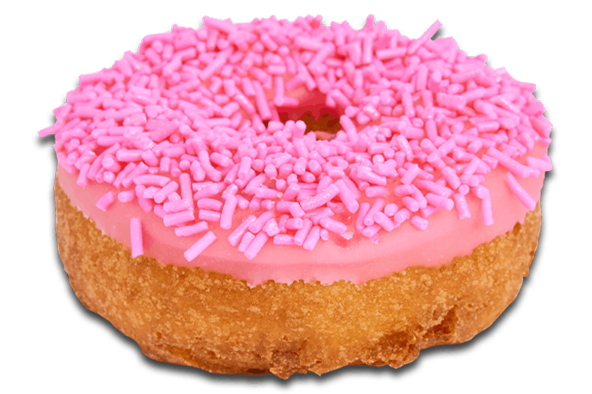 Order Pink Sprinkles Iced Cake food online from Randy Donuts store, Costa Mesa on bringmethat.com