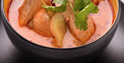 Order S13. Tom Yum Salmon Soup food online from Sawasdee Thai Cuisine store, Ventura on bringmethat.com