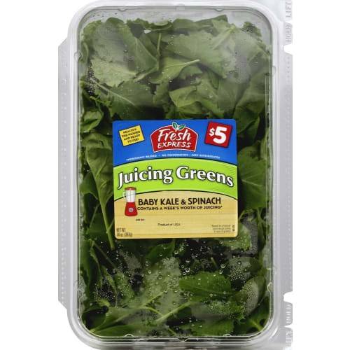 Order Fresh Express · Juicing Greens Baby Kale & Spinach (14 oz) food online from Vons store, Redondo Beach on bringmethat.com