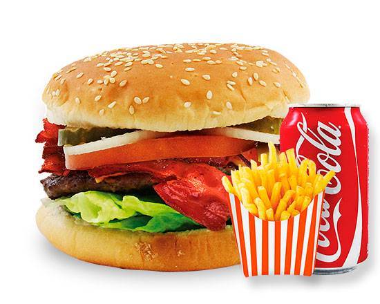 Order Bacon Cheeseburger Combo food online from Us Kennedy Fried Chicken store, New York on bringmethat.com