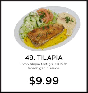 Order 49. Tilapia food online from Mystic Grill store, La Mesa on bringmethat.com