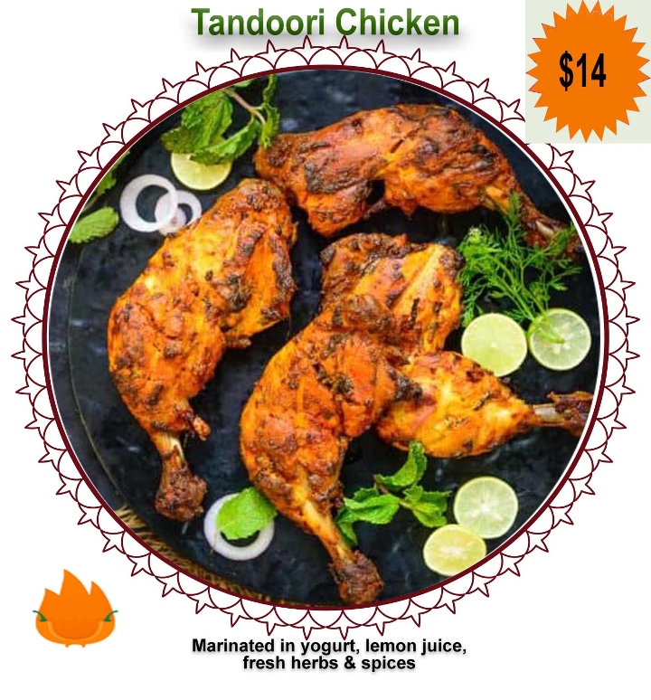 Order Tandoori Chicken food online from Dakshin Indian Bistro - N Hamilton Rd store, Columbus on bringmethat.com