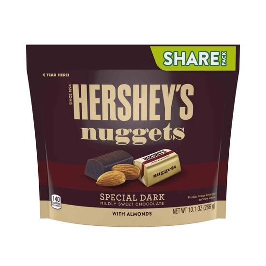 Order Hershey's Nuggets Special Dark Chocolate Bars with Almonds (10.1 oz) food online from Rite Aid store, Yamhill County on bringmethat.com