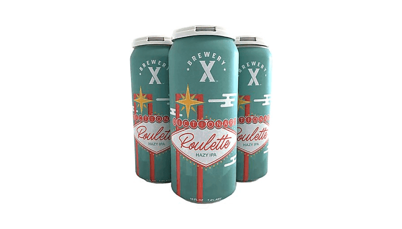 Order Brewery X Dictionary Roulette Hazy IPA 4 Pack 16 oz Cans 7.4% ABV food online from Dimension Liquor store, Lake Forest on bringmethat.com