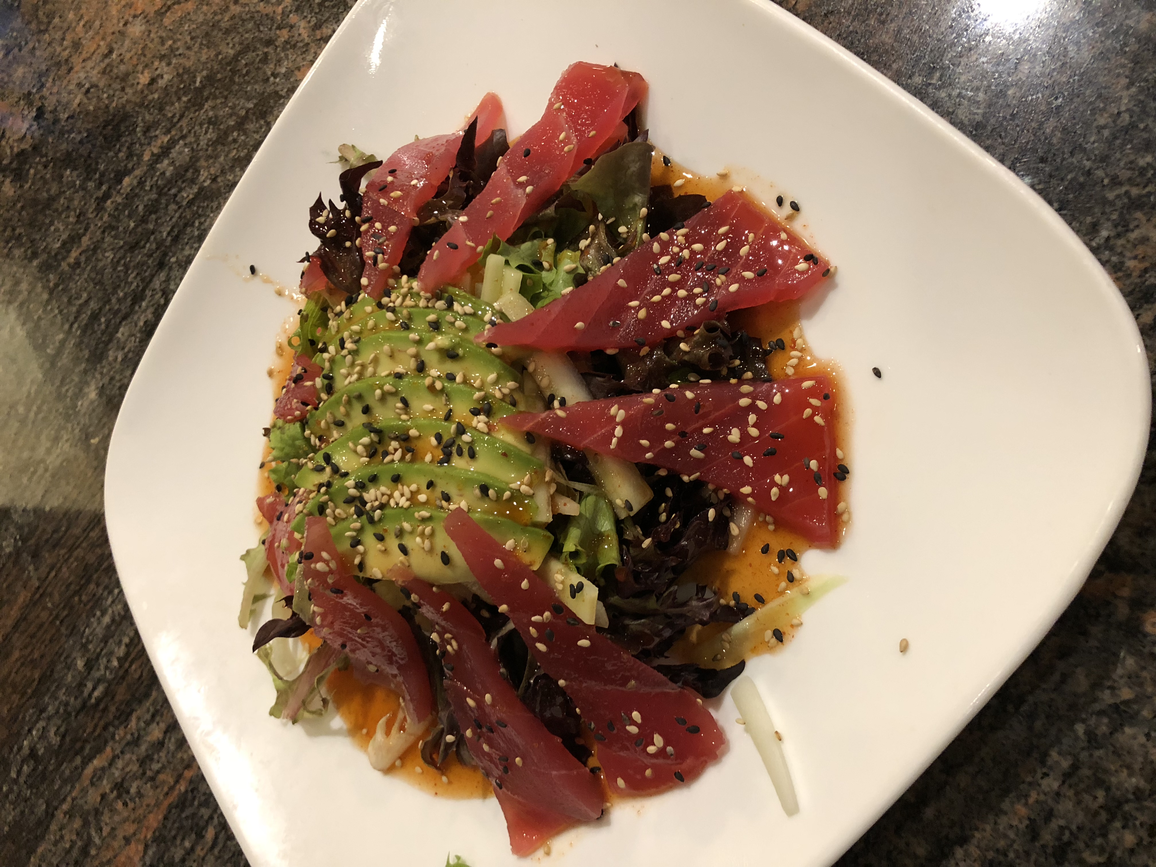 Order Spicy Tuna Salad food online from Sake Bomb store, Durham on bringmethat.com