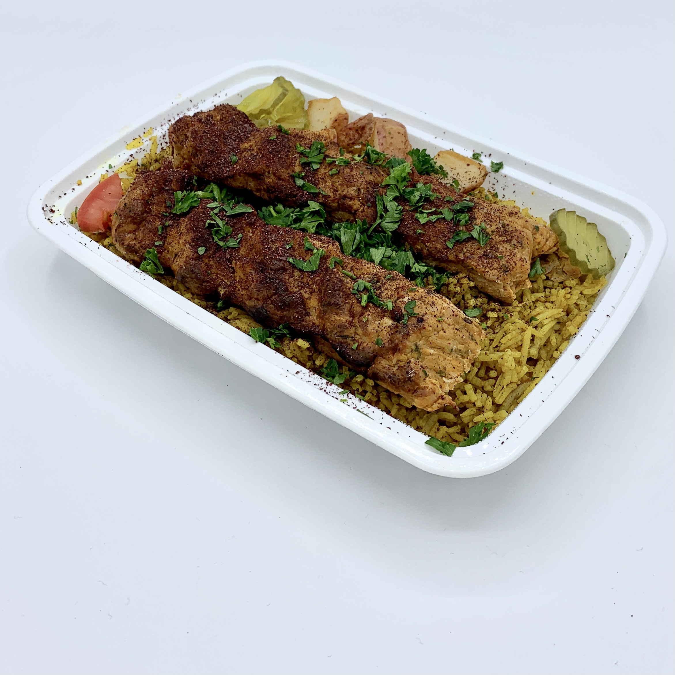 Order Iraqi Kabab Over Rice food online from Heroes Meal store, Midland on bringmethat.com