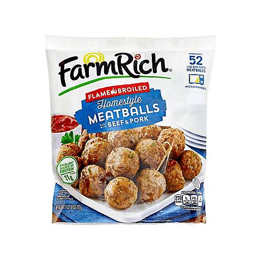 Order Farm Rich Frozen Homestyle Meatballs (26 OZ) 40692 food online from BevMo! store, Milpitas on bringmethat.com