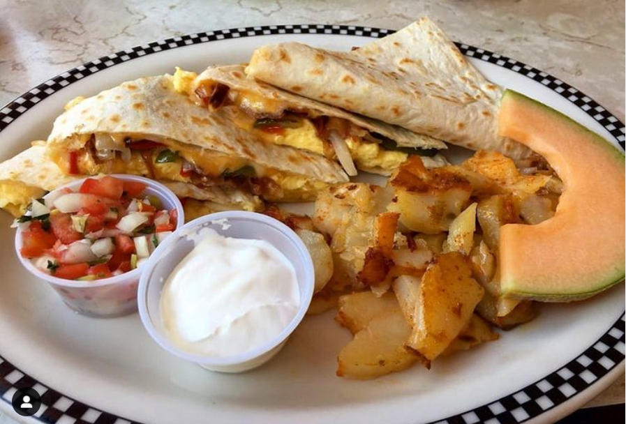 Order Sunrise Quesadilla food online from Eveready Diner store, Brewster on bringmethat.com