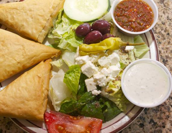 Order Spanakopita with Greek Salad food online from Mediterranean Grill store, Athens on bringmethat.com