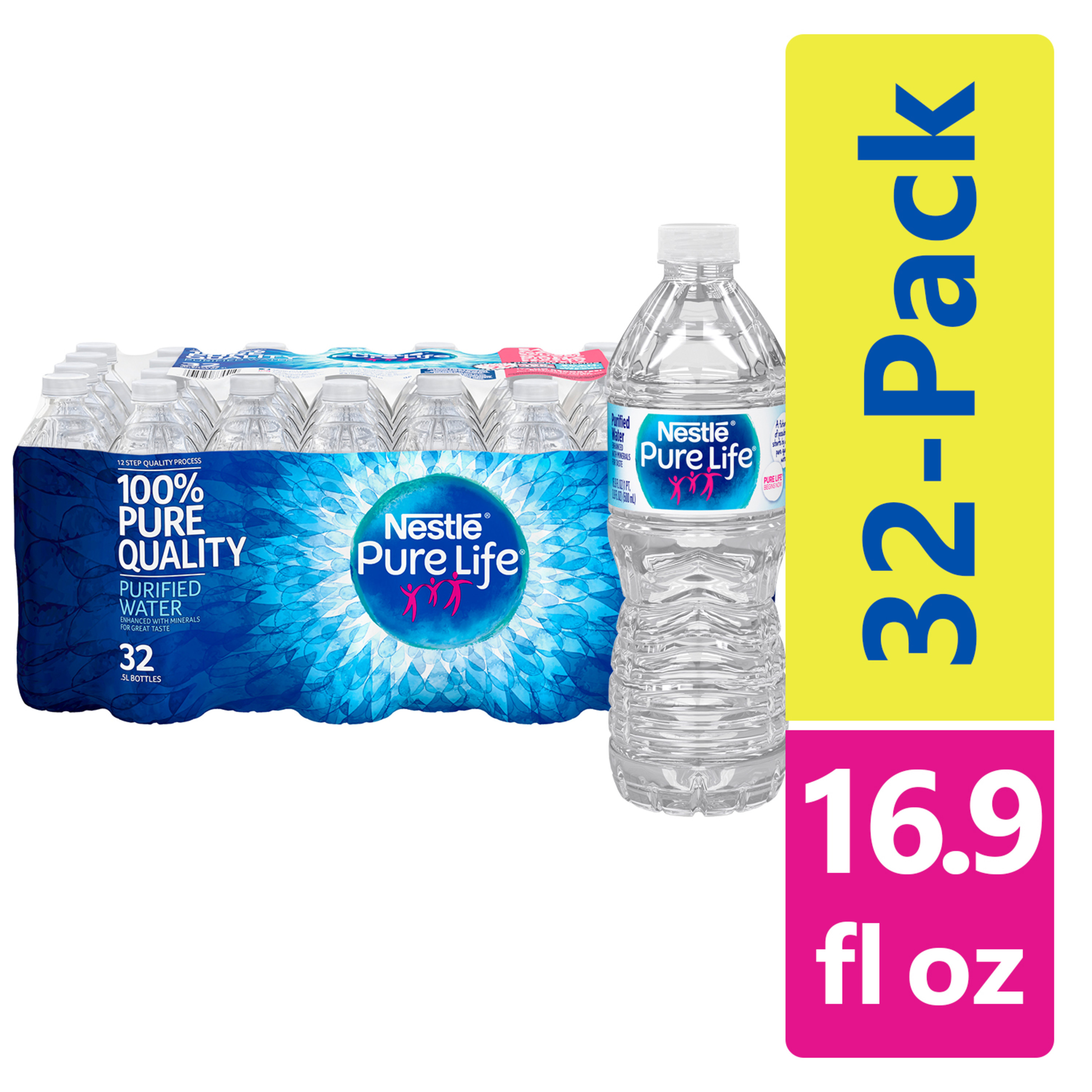 Order Nestle Pure Life Drinking Water 16.9oz bottles - 32 Pack food online from Cactus Food Mart store, Scottsdale on bringmethat.com