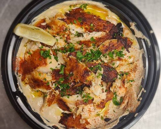 Order Hummus Topped Gyro / or Chicken food online from Golden Meals store, San Antonio on bringmethat.com