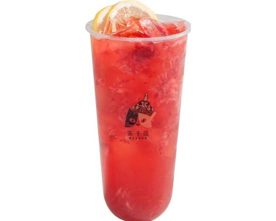 Order Strawberry Fruit Tea   草莓水果茶 food online from Timeless Tea store, Seattle on bringmethat.com