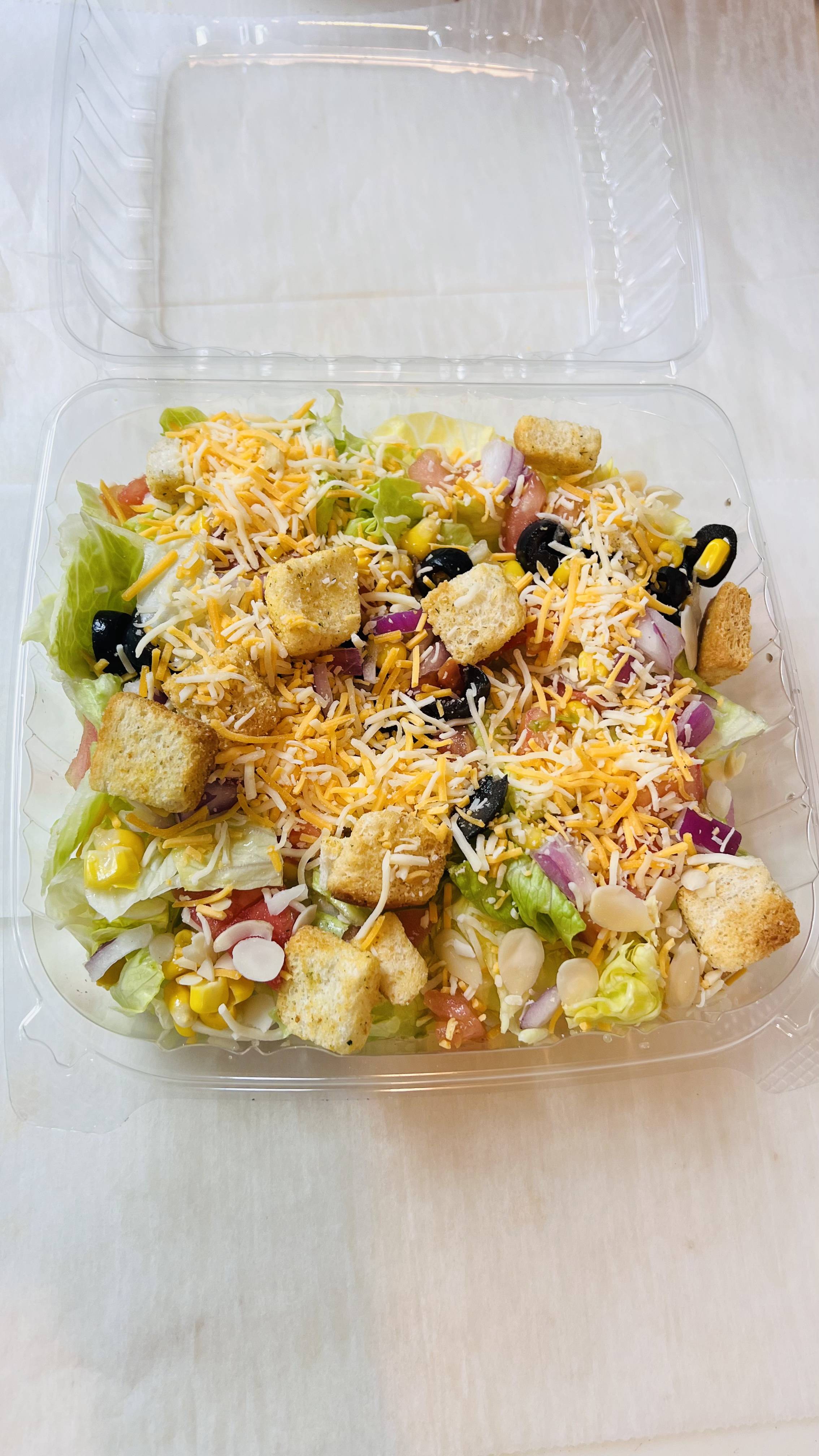 Order Regular salad no meat 綾 food online from Habibi Gourmet Deli store, South Ozone Park on bringmethat.com