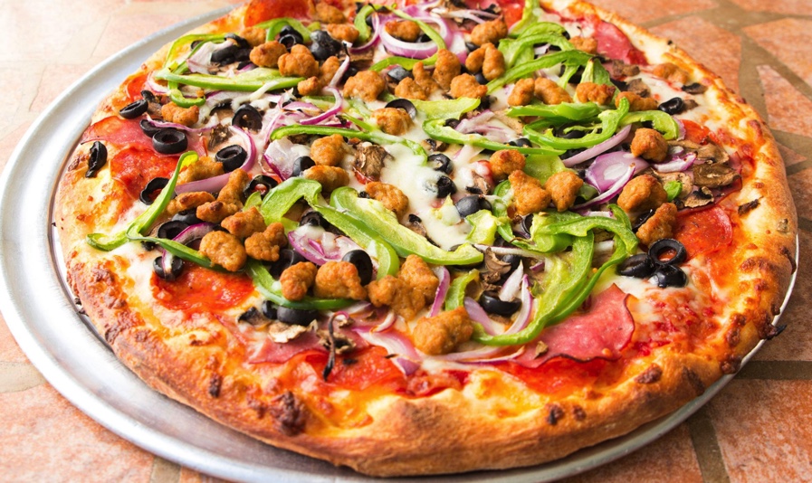 Order House Special Pizza food online from Village Pizza store, Bonsall on bringmethat.com