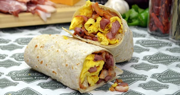 Order Bacon Burrito food online from Federico's Mexican Food store, Phoenix on bringmethat.com