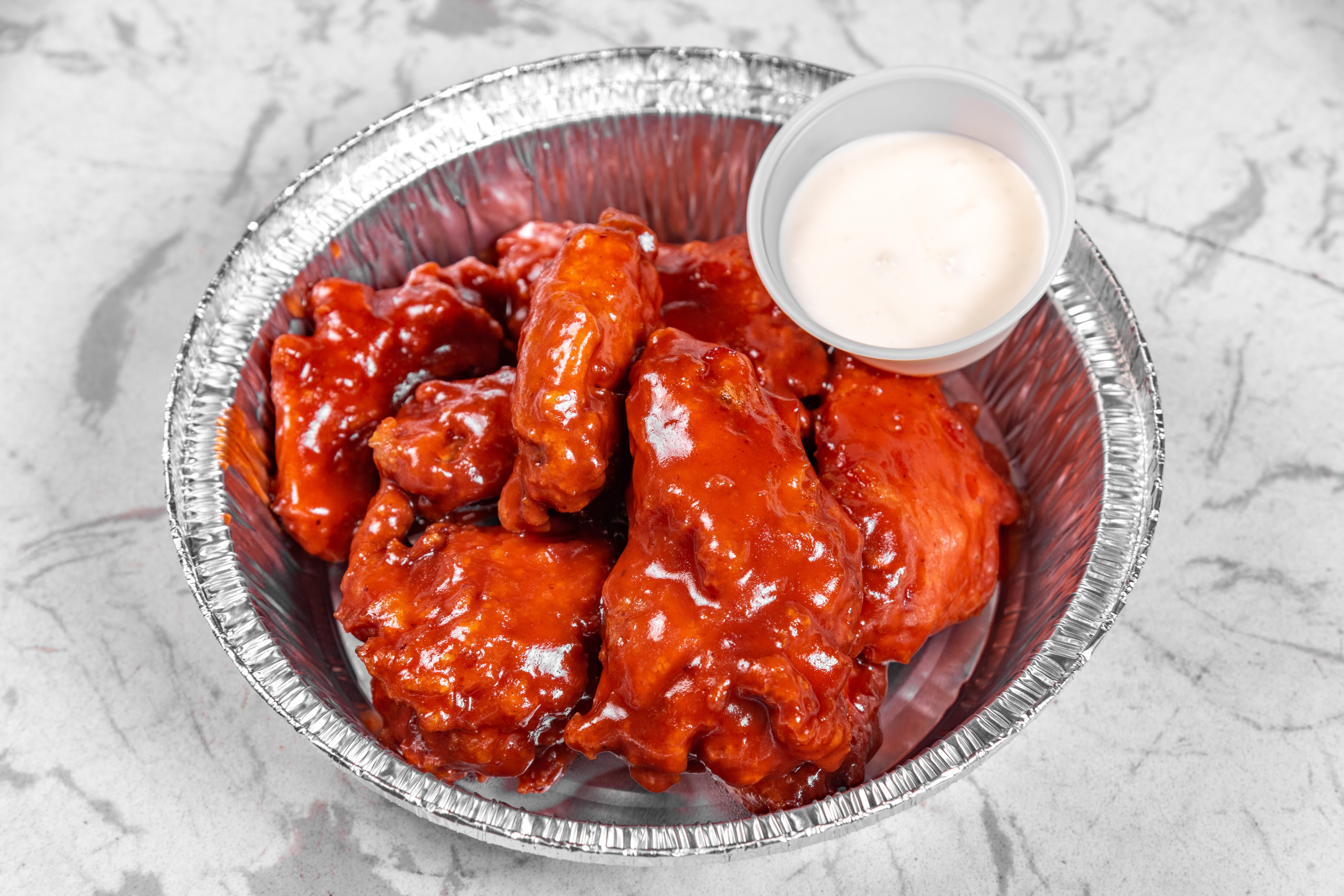 Order Chicken Wings - 8 Pieces food online from Pelham Pizza store, Bronx on bringmethat.com