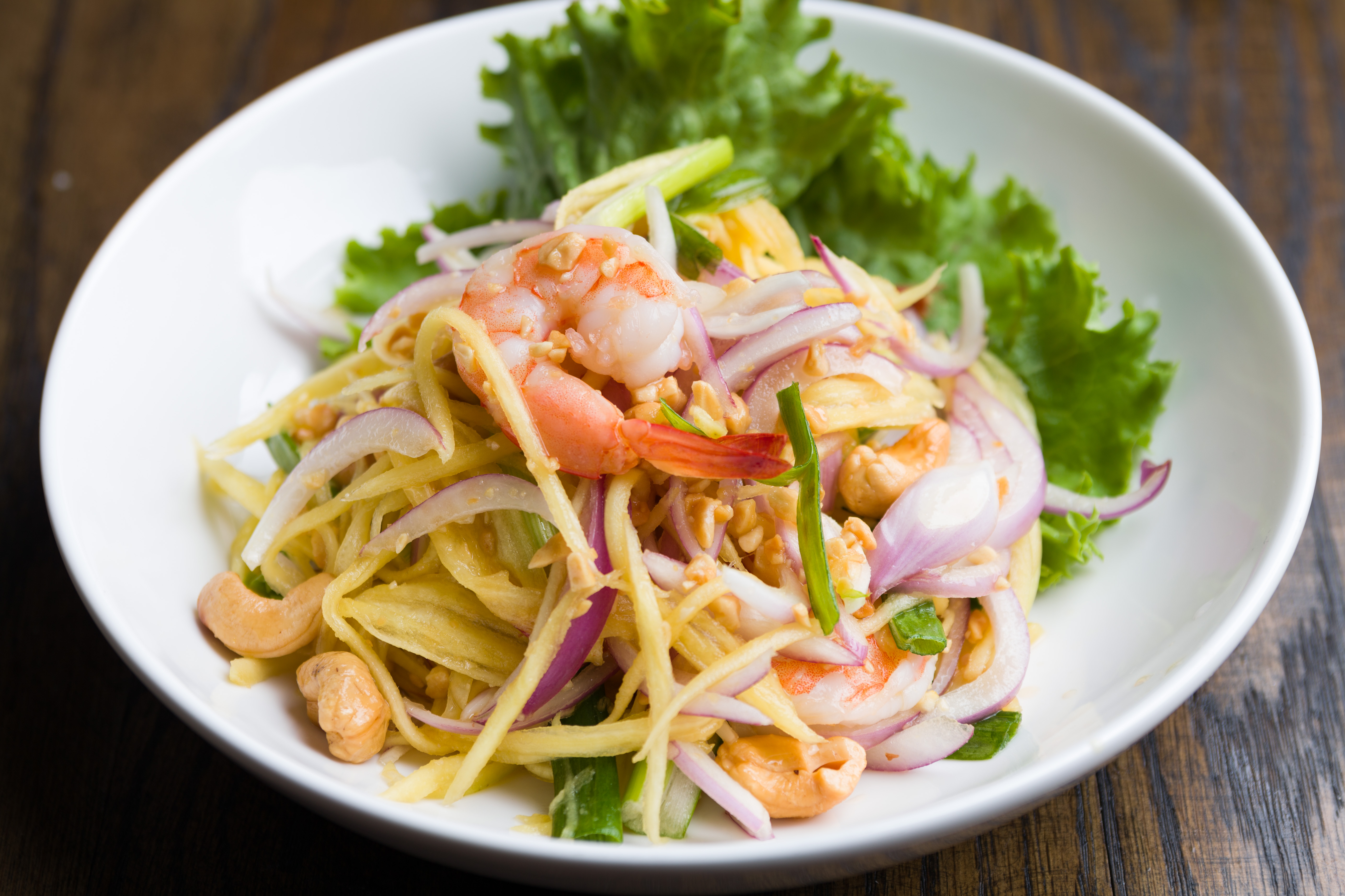 Order S4. Mango Salad with Shrimp food online from Tasty Thai store, Ridgewood on bringmethat.com