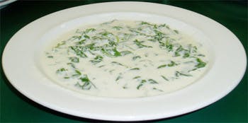 Order Cream of Spinach Soup - Soup food online from Primas Pasta & Pizza Restaurant store, Fort Worth on bringmethat.com