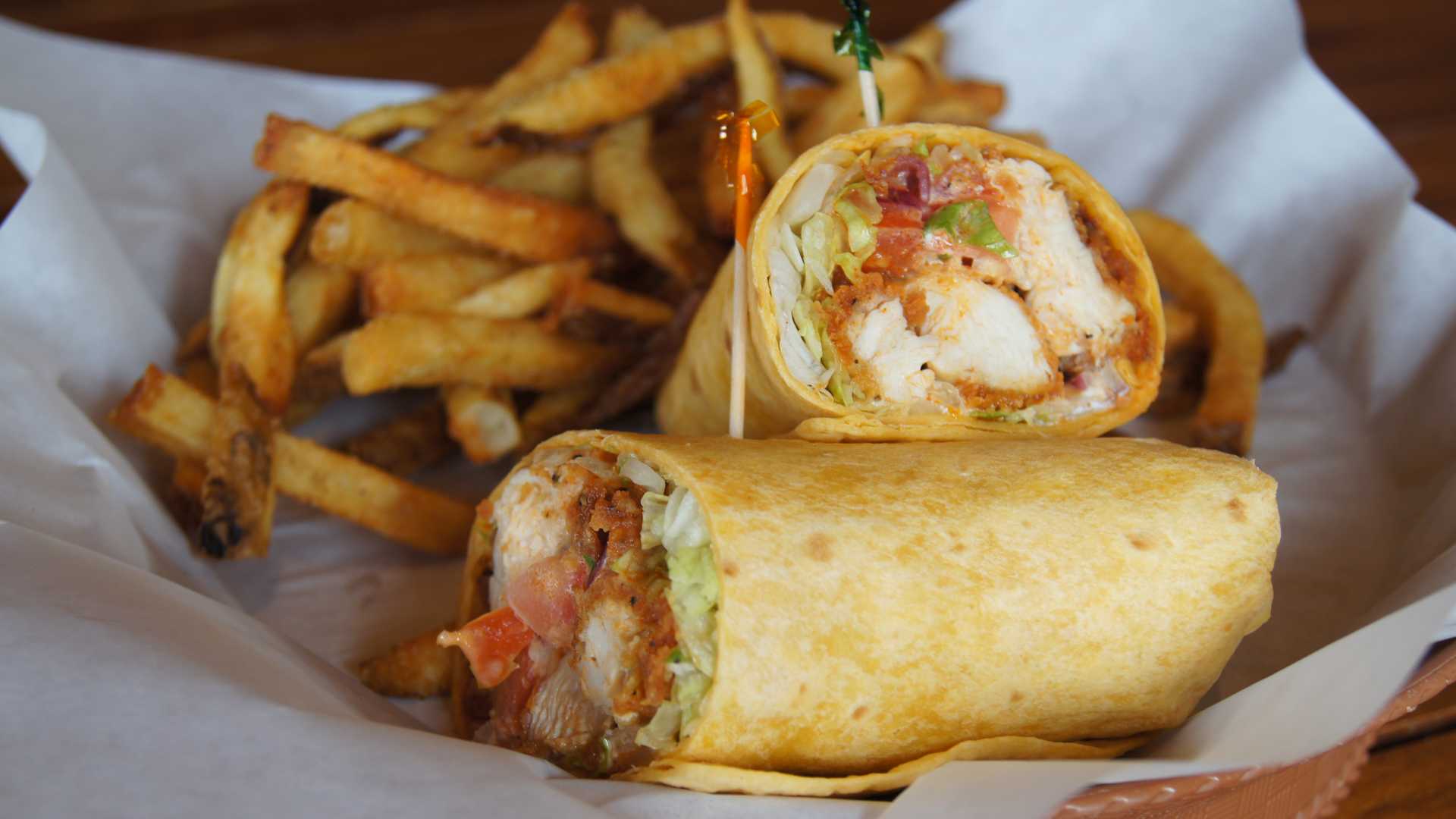 Order Buffalo Chicken Wrap food online from Kickback Jack's store, Southern Pines on bringmethat.com