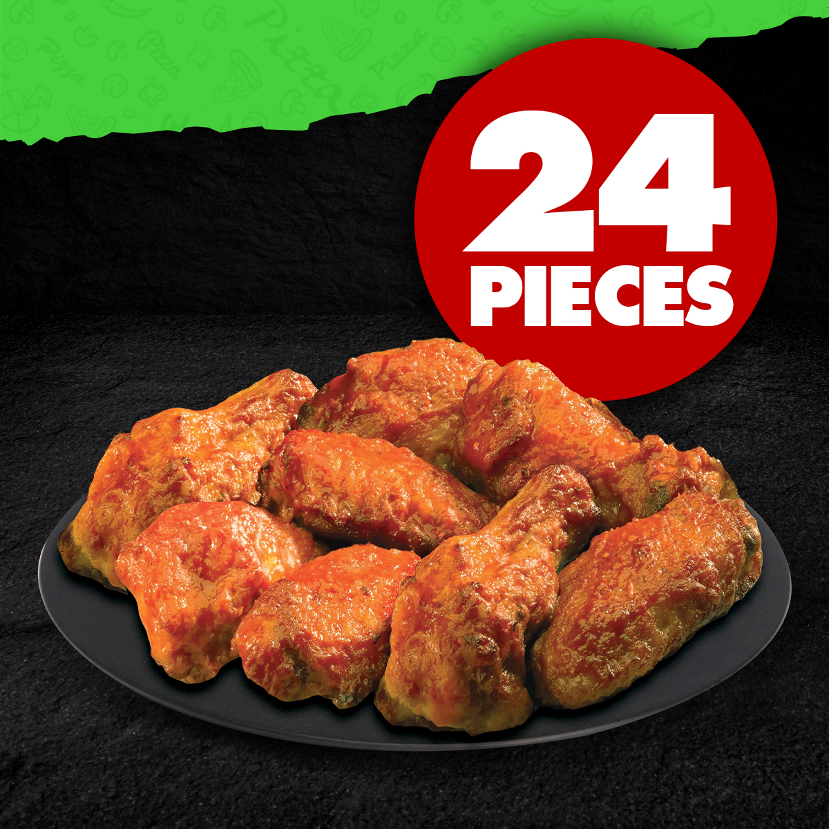 Order 24 Buffalo Chicken Wings food online from Piara Pizza store, Los Angeles on bringmethat.com
