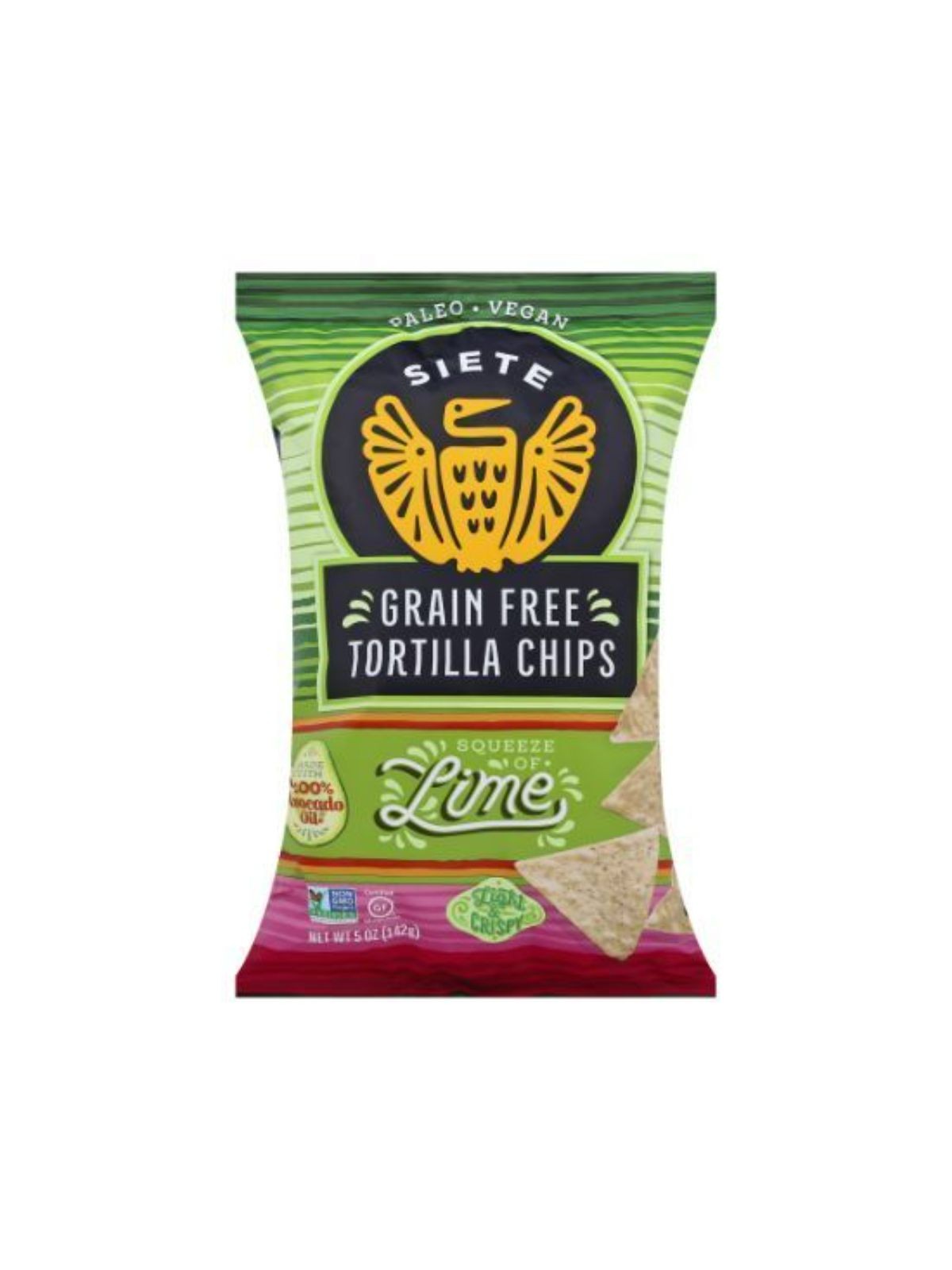Order Siete Lime Tortilla Chips (5 oz) food online from Stock-Up Mart store, Minneapolis on bringmethat.com