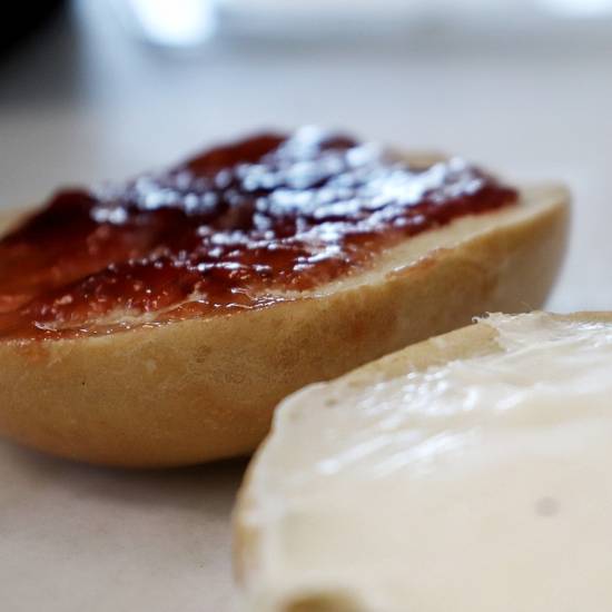 Order Cream Cheese and Jam Sandwich food online from Brooklyn Bagel and Bakery store, Missoula on bringmethat.com