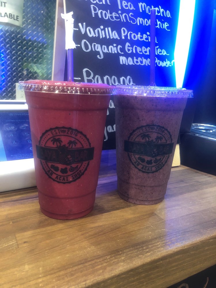 Order 6. 20 oz. Berry Smoothie food online from Baya Bar store, Staten Island on bringmethat.com