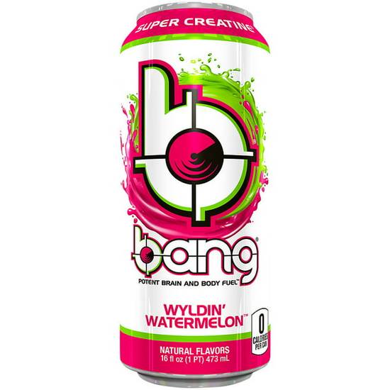 Order Bang Energy Drink with CoQ10 Creatine Wyldin' Watermelon food online from Exxon Food Mart store, Port Huron on bringmethat.com