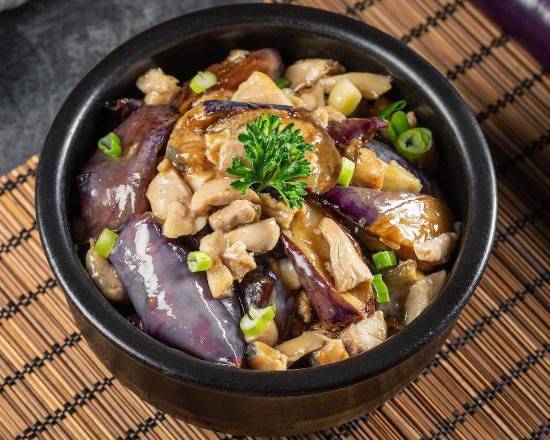 Order Salted Fish Chicken & Eggplant Clay Pot food online from Shooting Star Cafe store, Oakland on bringmethat.com
