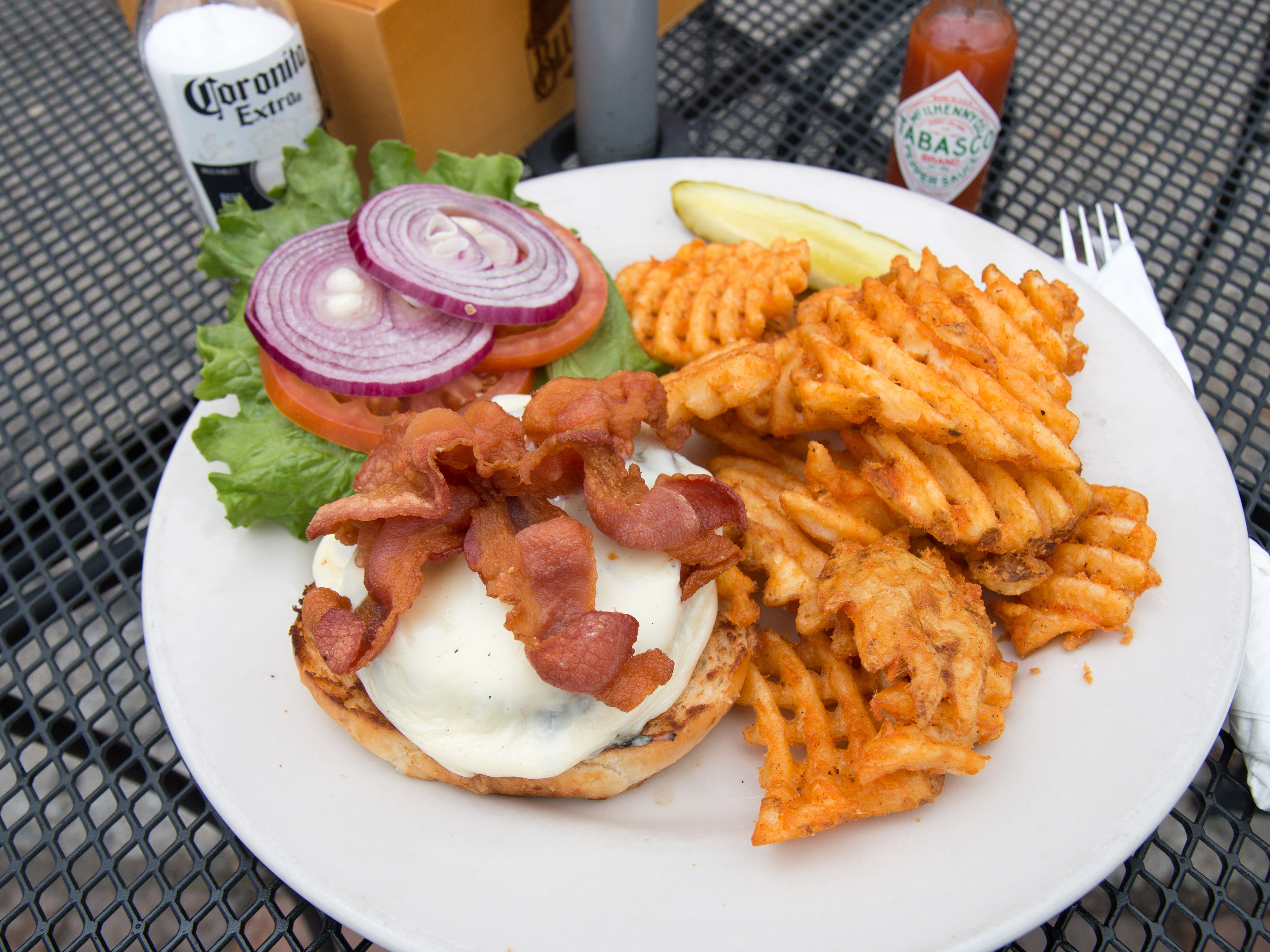 Order The Drunken Sailor Burger food online from The Ships Pub store, Albany on bringmethat.com