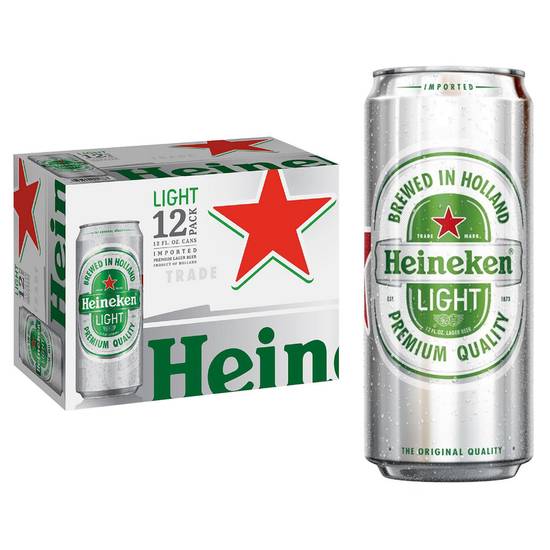 Order Heineken Light, 12pk-12oz can beer (3.3% ABV) food online from Mimi Liquor store, Joliet on bringmethat.com