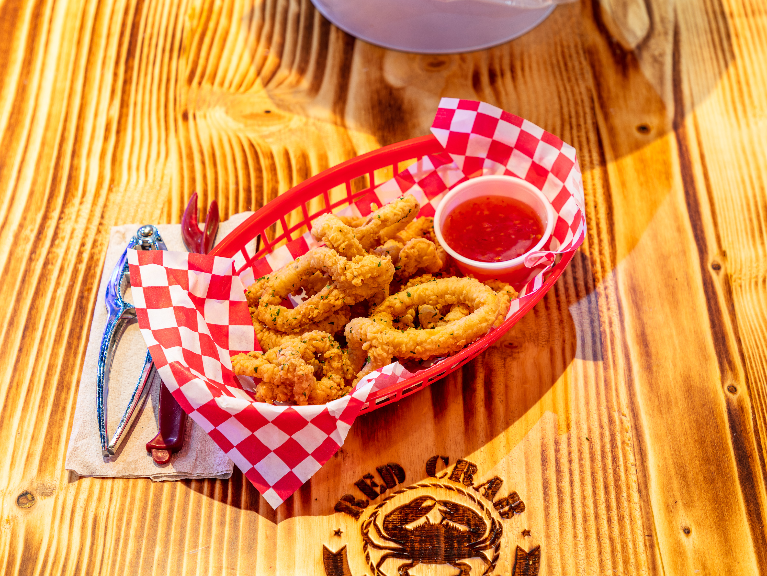 Order A10. Fried Calamari food online from Red Crab Juicy Seafood store, Danville on bringmethat.com