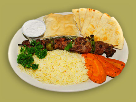 Order Beef Souvlaki and Spanakopita food online from Troy Greek Restaurant store, San Diego on bringmethat.com