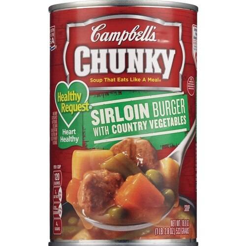 Order Campbell's Chunky Healthy Request Soup 18.8 OZ, Sirloin Burger with Country Vegetables food online from Cvs store, PHOENIX on bringmethat.com