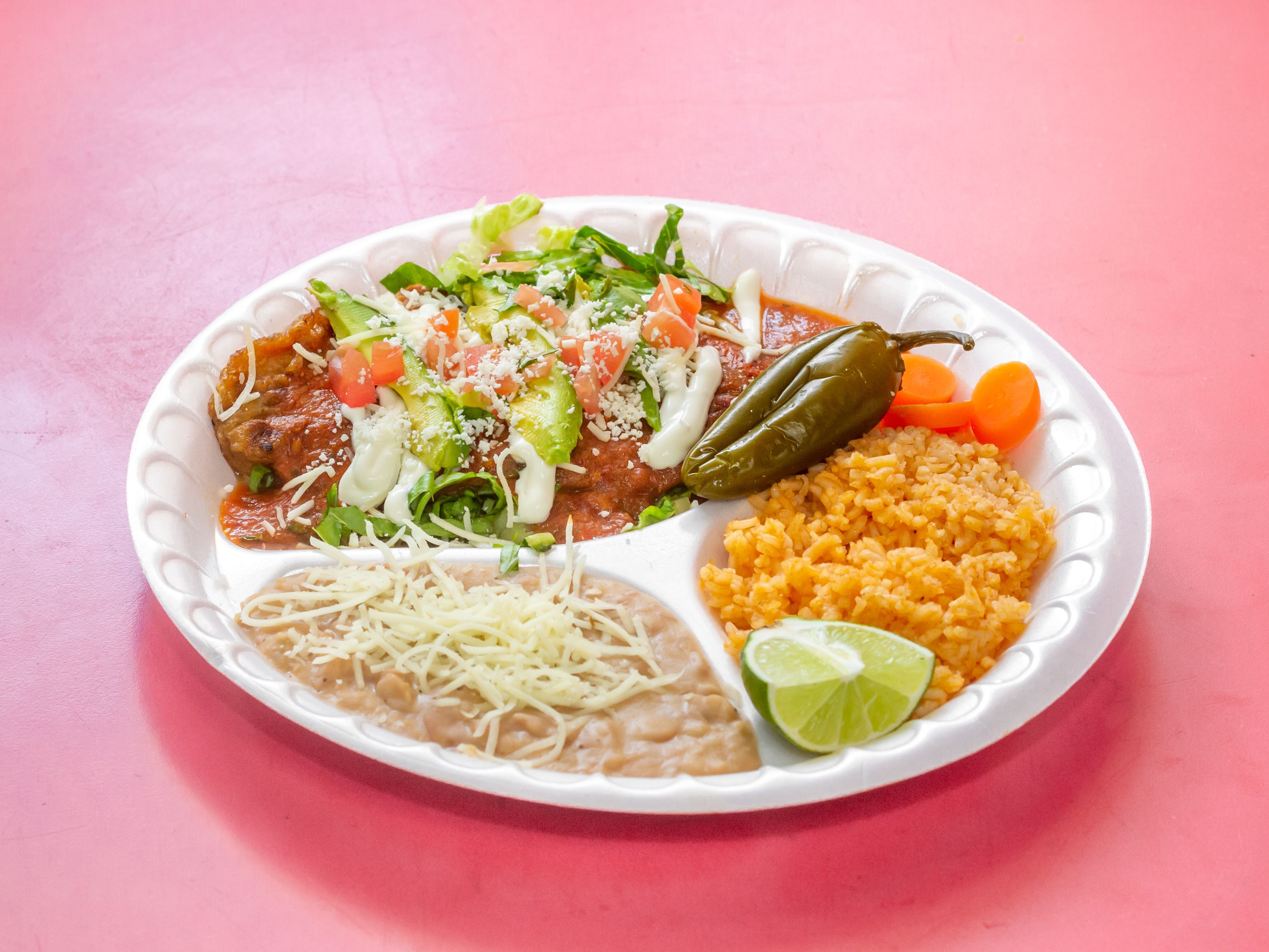 Order Chile Relleno Combo Plate food online from Burrito Barajas store, Chico on bringmethat.com