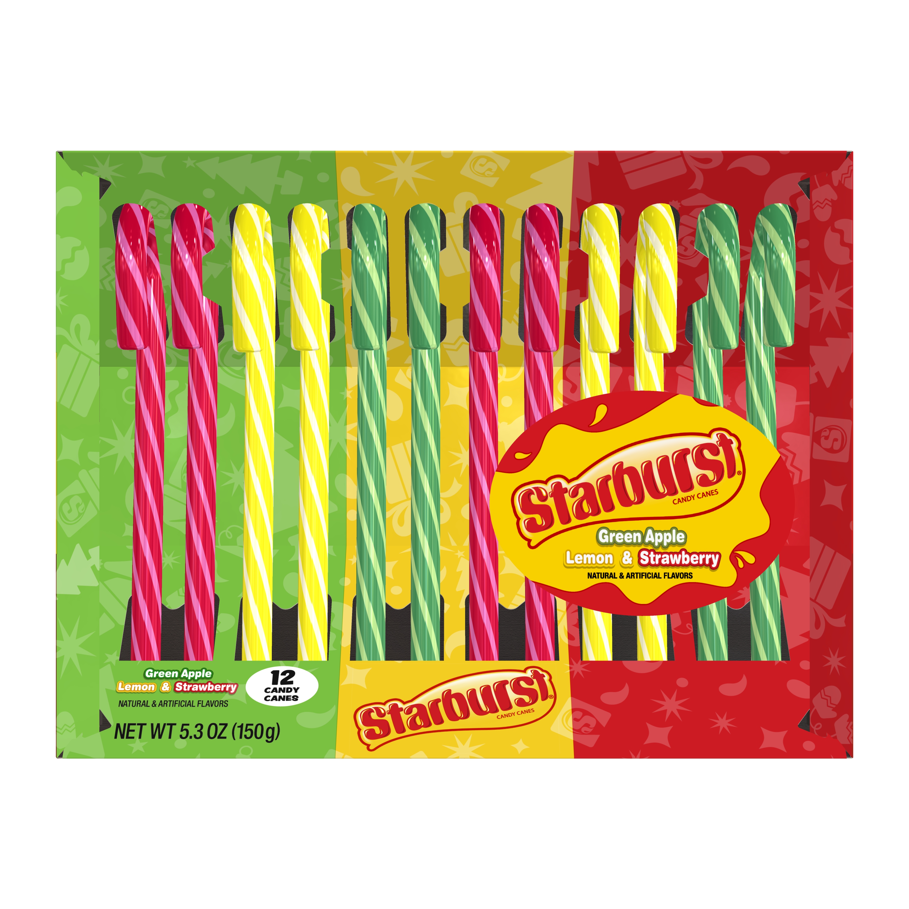 Order Starbursts Spangler Candy Canes - 12 ct food online from Bartell store, Edmonds on bringmethat.com