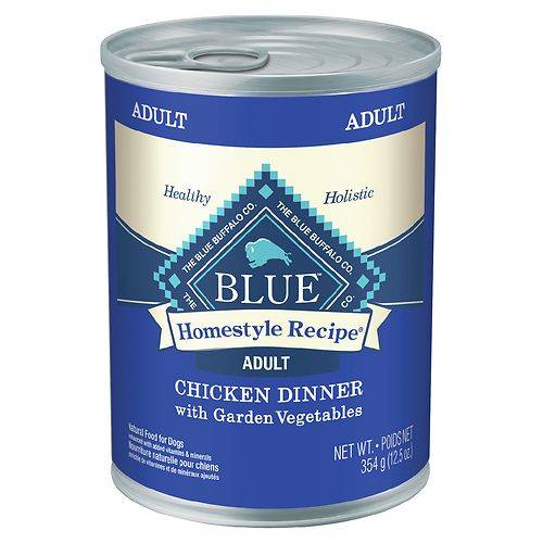 Order Blue Buffalo Homestyle Recipe Chicken Dinner with Garden Vegetables for Dogs - 12.5 OZ food online from Walgreens store, Fayetteville on bringmethat.com
