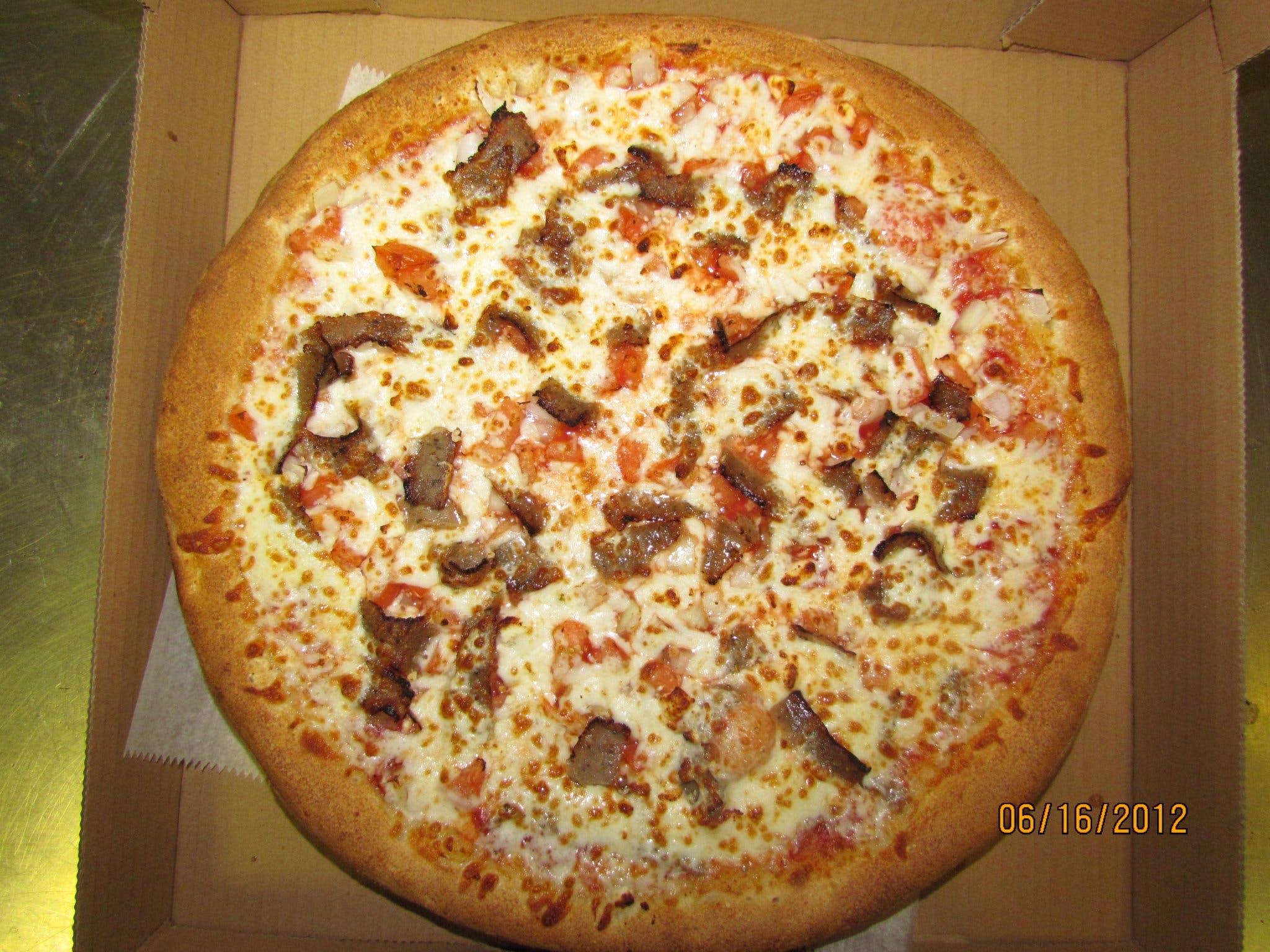 Order All Meat Pizza - Small 10'' (8 Slices) food online from Eagle One Pizza Holdenville store, Holdenville on bringmethat.com