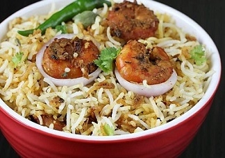 Order Shrimp Biryani food online from Hyderabad House Biryani Place store, Omaha on bringmethat.com