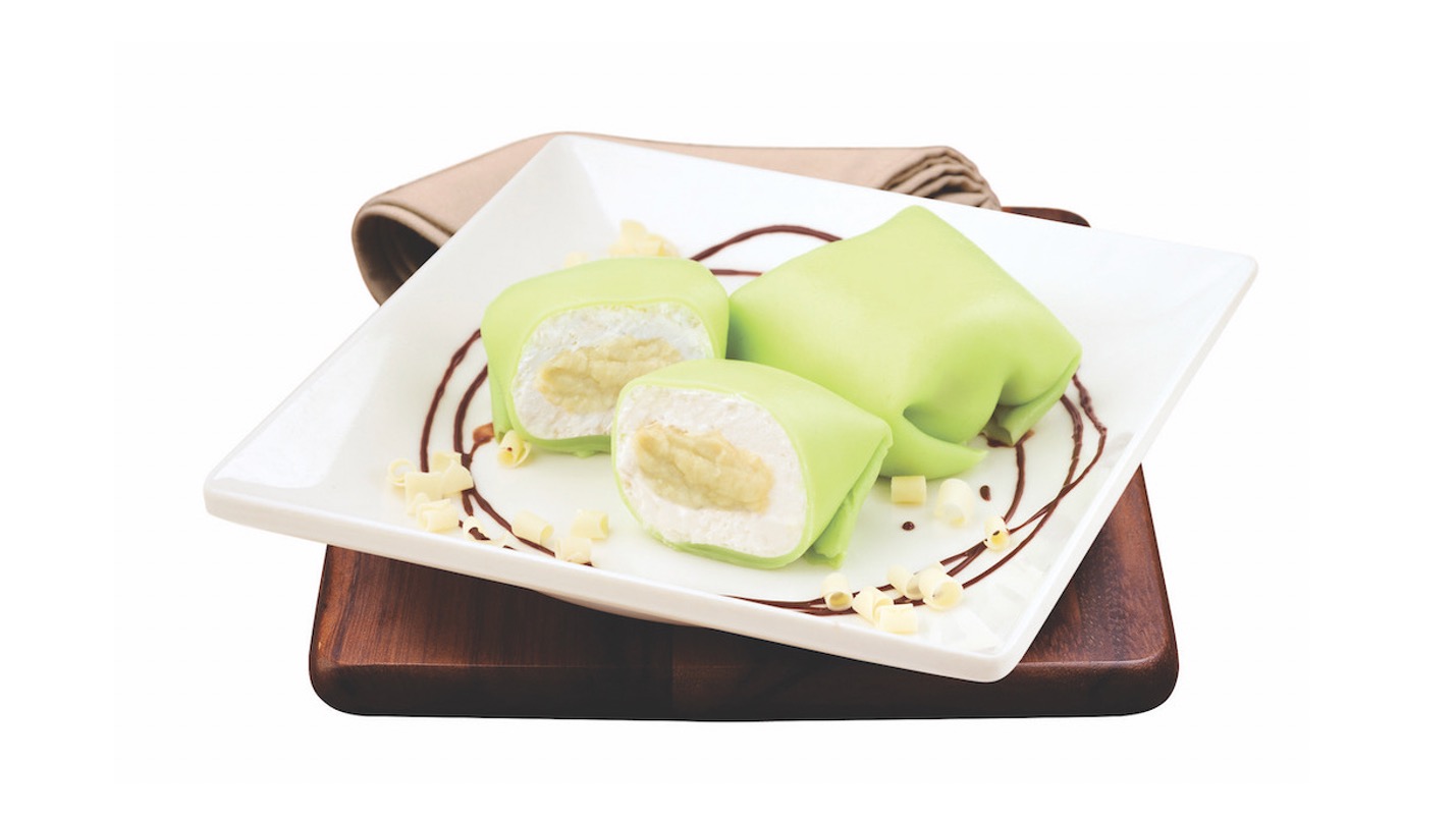 Order C5. Durian Pancake 榴槤班戟 food online from Hui Lau Shan store, Arcadia on bringmethat.com