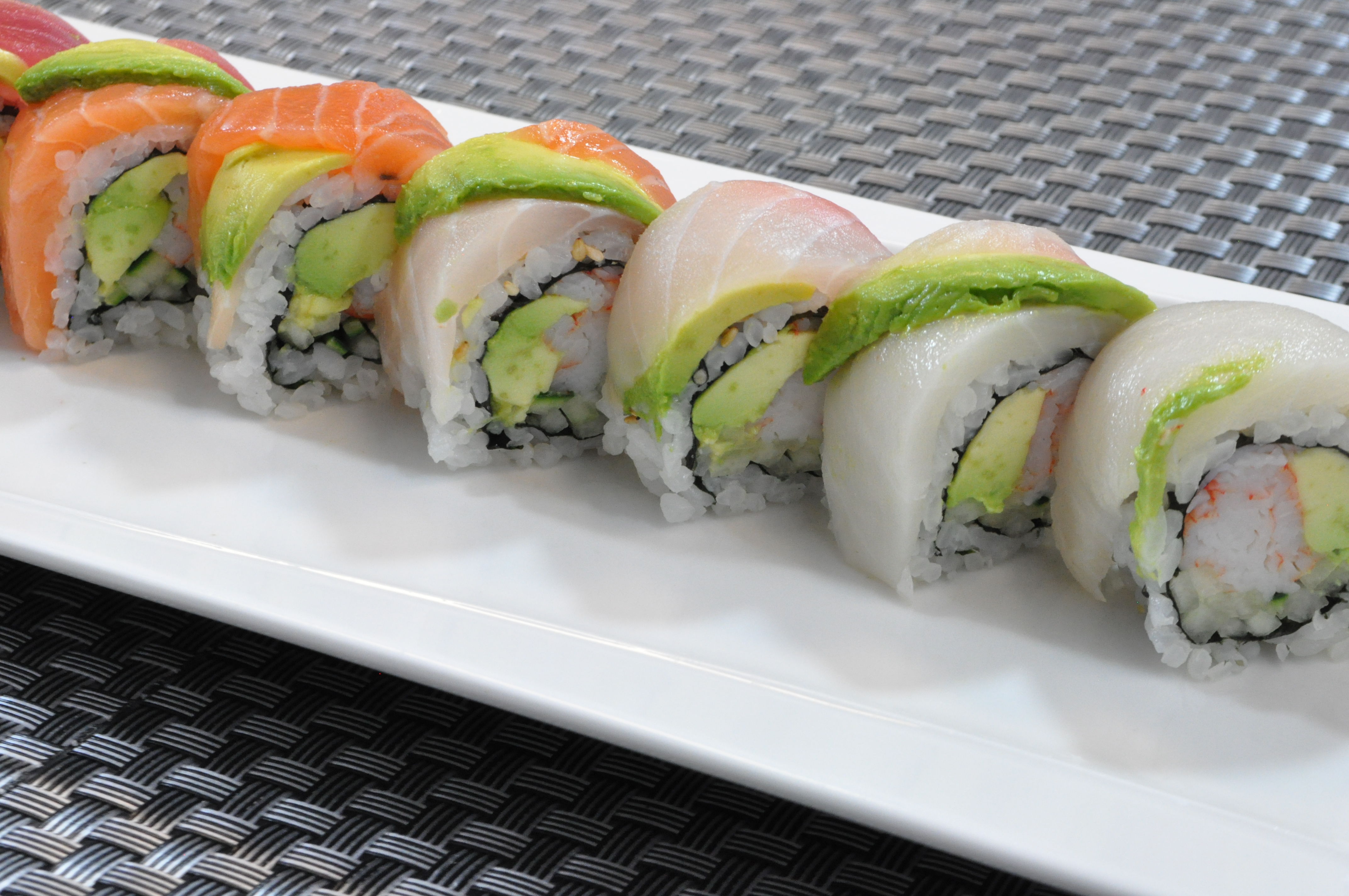 Order Rainbow Roll food online from Sushi Taku store, Chicago on bringmethat.com